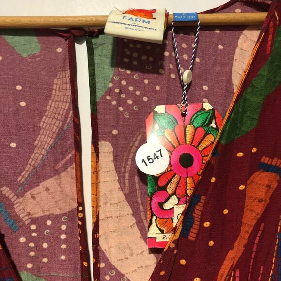 Anthropologie X Farm Rio Wrap Jumpsuit Multicolor Size XL - Picture 12 of 12